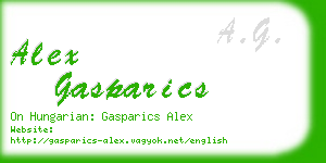 alex gasparics business card